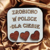 KOLCZYKI serca drewniane – sztyfty stal chirurgiczna