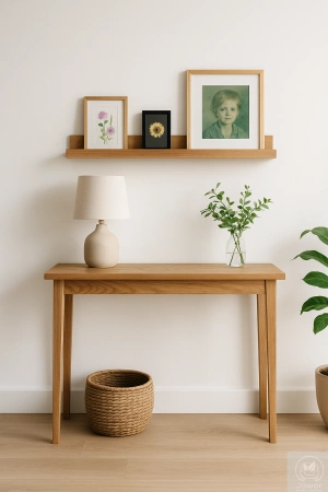 PÓŁKA dębowa na zdjęcia i obrazy 50–100 cm – listwa na ścianę, lity dąb