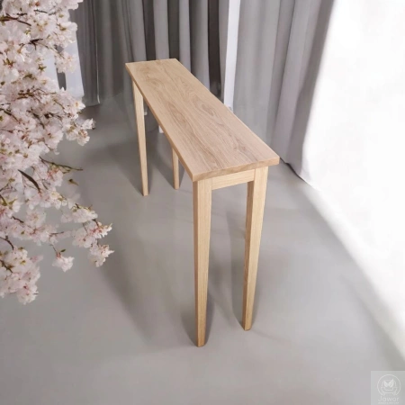 KONSOLA dębowa wąska 100 cm – na wymiar (głębokość do wyboru)