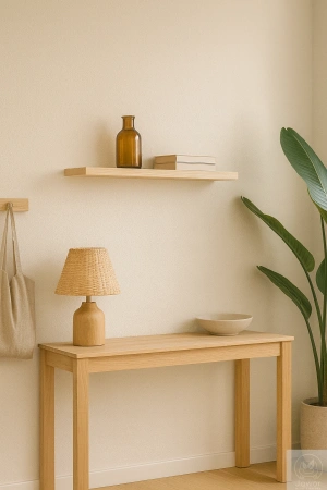 PÓŁKA sosnowa na ścianę – krawędź prosta – olejowana (jasna) 50–100 cm