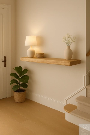 KONSOLA dębowa na ścianę 80-100 cm – wisząca