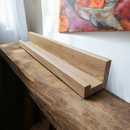 Półka dębowa na zdjęcia i obrazy 50–100 cm