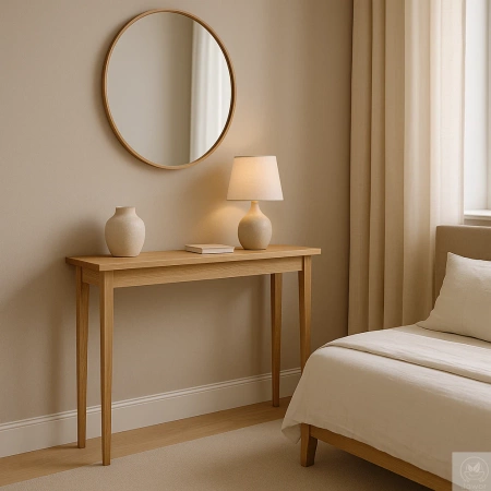 KONSOLA dębowa wąska 90 cm – do przedpokoju, minimalistyczna