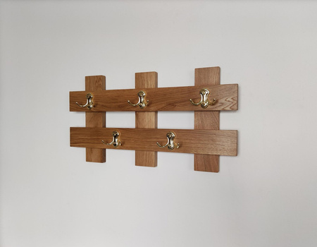Wieszak ścienny dębowy Modern 2
