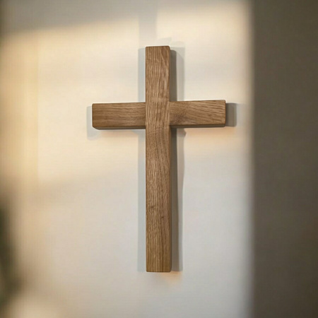 KRZYŻ dębowy 30 cm – klasyczny lub z grawerem