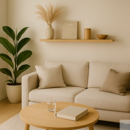 PÓŁKA sosnowa na ścianę – krawędź prosta – olejowana (jasna) 50–100 cm