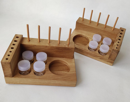 Fly Tying Bench z litego dębu – organizer do wiązania much i przynęt spinningowych