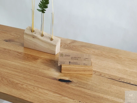 STOLIK kawowy dębowy z żywicą epoksydową – rustykalny lity dąb 90×56 cm