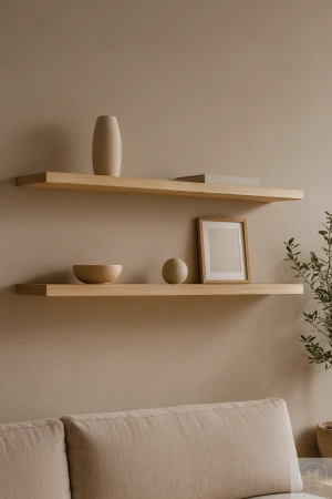 PÓŁKA sosnowa na ścianę – krawędź prosta – olejowana (jasna) 50–100 cm