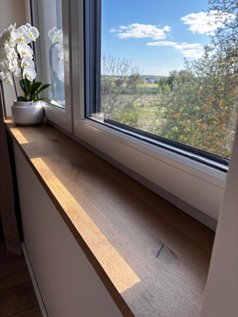 Parapet dębowy na wymiar głębokość do 25 cm