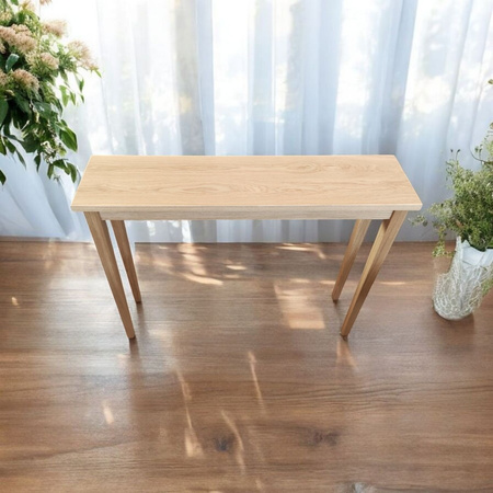 KONSOLA dębowa wąska 100 cm – na wymiar (głębokość do wyboru)