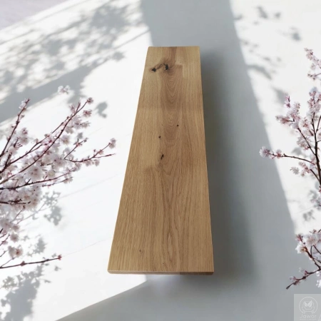 PÓŁKA dębowa na ścianę – prosta i klasyczna, lity dąb, 50–120 cm