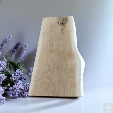 PÓŁKA dębowa na ścianę 40 cm – z naturalną krawędzią, lity dąb