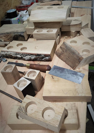 Świecznik drewniany Natura-dąb