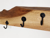 WIESZAK ścienny na ubrania dębowy – kute uchwyty – 59 cm