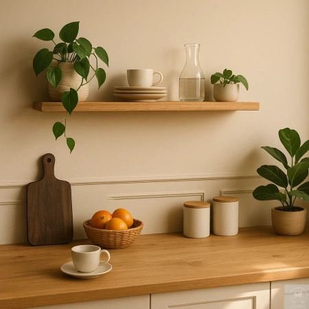 PÓŁKA dębowa na ścianę 10 cm – cienka, minimalistyczna z litego dębu 50–100 cm