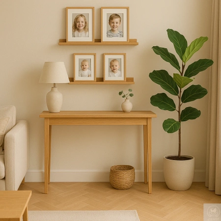 KONSOLA dębowa 80 cm – do przedpokoju, klasyczna