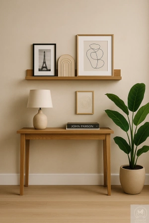 PÓŁKA dębowa na zdjęcia i obrazy 50–100 cm – listwa na ścianę, lity dąb