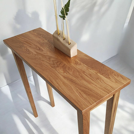 KONSOLA dębowa 80 cm – do przedpokoju, klasyczna