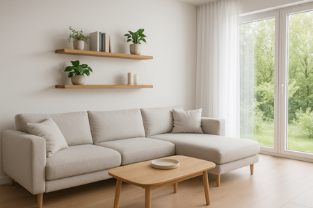 Półka dębowa na ścianę 100 cm – naturalna krawędź, lite drewno