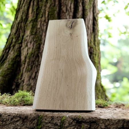 Półka dębowa wisząca 40 cm – z naturalną krawędzią, lite drewno