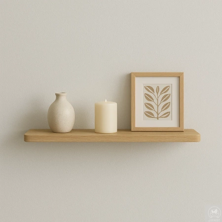 PÓŁKA dębowa na ścianę 10 cm – cienka, minimalistyczna z litego dębu 50–100 cm