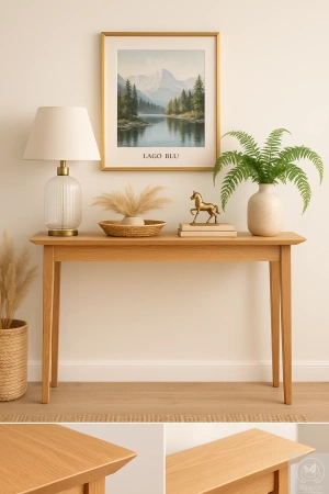 KONSOLA dębowa do przedpokoju – faza 45°