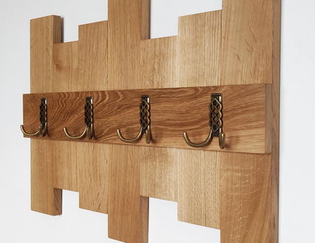 Wieszak ścienny dębowy Modern 1