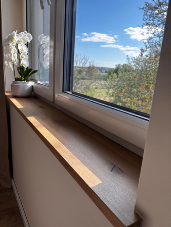 Parapet dębowy na wymiar głębokość do 20 cm