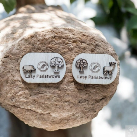 MAGNES firmowy z drewna z logo – gadżet reklamowy z grawerem i 3D