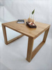 STOLIK kawowy dębowy kwadratowy – lity dąb, blat czysty lub dziki 70×70 cm