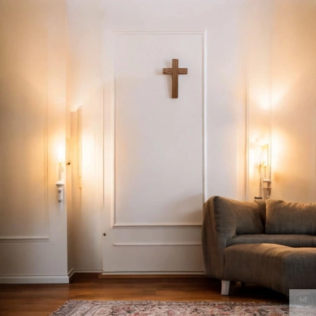 Krzyż dębowy 15 cm – na ścianę, nad drzwi, ręcznie wykonany