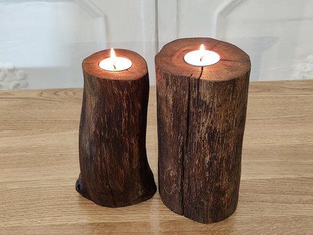 Świeczniki dębowe i bukowe stojące