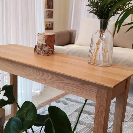 KONSOLA dębowa do przedpokoju – faza 45°