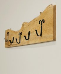 Wieszak dębowy z żywicą 1