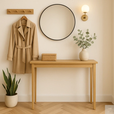 KONSOLA dębowa 80 cm – do przedpokoju, klasyczna