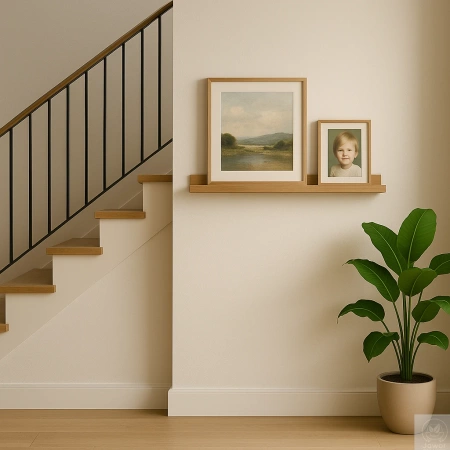 PÓŁKA dębowa na zdjęcia i obrazy 50–100 cm – listwa na ścianę, lity dąb