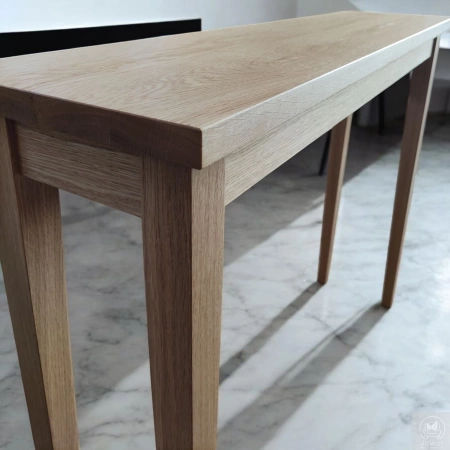 KONSOLA dębowa wąska 100 cm – na wymiar (głębokość do wyboru)