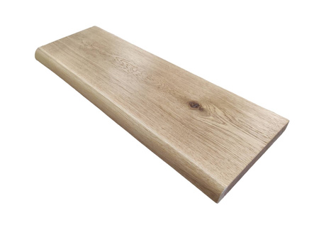 Półka dębowa na ścianę 100 cm – naturalna krawędź, lite drewno