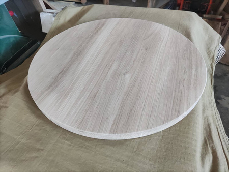 KOMPLET stolików kawowych dębowych okrągłych – nowoczesny zestaw 2w1 na metalowym stelażu