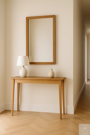 KONSOLA dębowa 80 cm – do przedpokoju, klasyczna