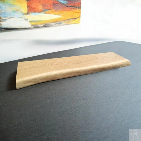 PÓŁKA dębowa na ścianę – naturalna krawędź, z jednej deski, 50–100 cm