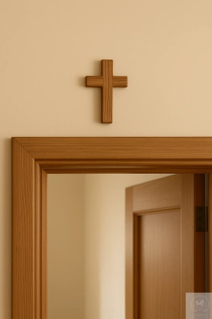 Krzyż dębowy 15 cm – na ścianę, nad drzwi, ręcznie wykonany