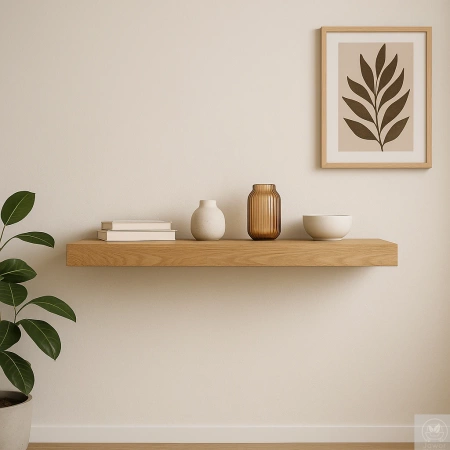 PÓŁKA dębowa 4 cm na ścianę (40–100 cm) – lity dąb