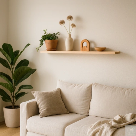 PÓŁKA drewniana z sosny na ścianę – krawędź prosta – olejowana 50–100 cm