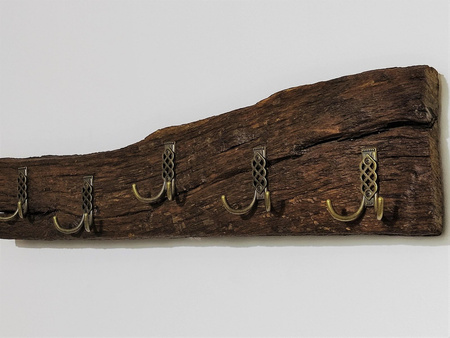 Wieszak ze starego dębu duży