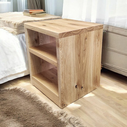 SZAFKA NOCNA z litego drewna dębowego – minimalistyczna i funkcjonalna