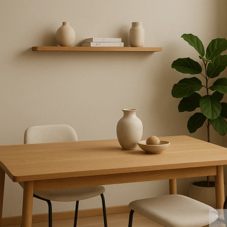 PÓŁKA dębowa na ścianę 10 cm – cienka, minimalistyczna z litego dębu 50–100 cm