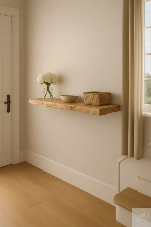 KONSOLA dębowa na ścianę 80-100 cm – wisząca