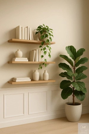 PÓŁKA dębowa na ścianę – prosta i klasyczna, lity dąb, 50–120 cm